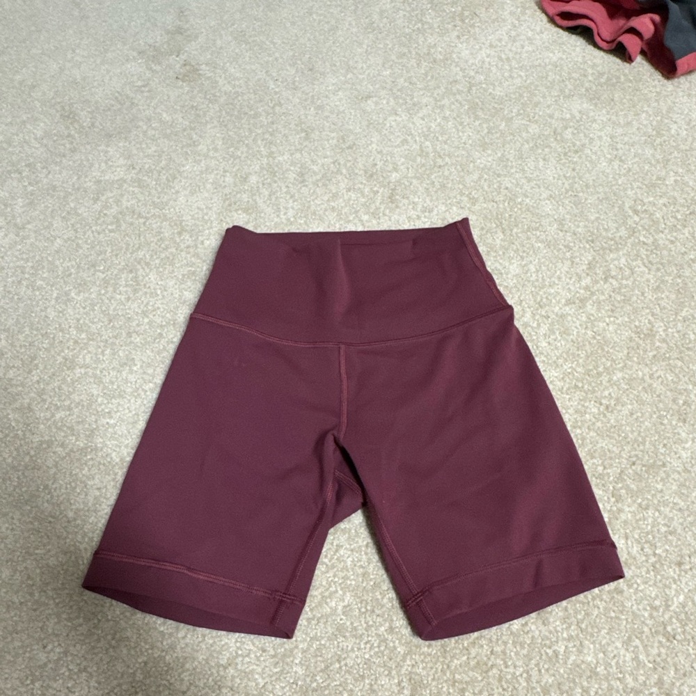 Lululemon Athletica Red Athletic Shorts High-Waisted Performance
